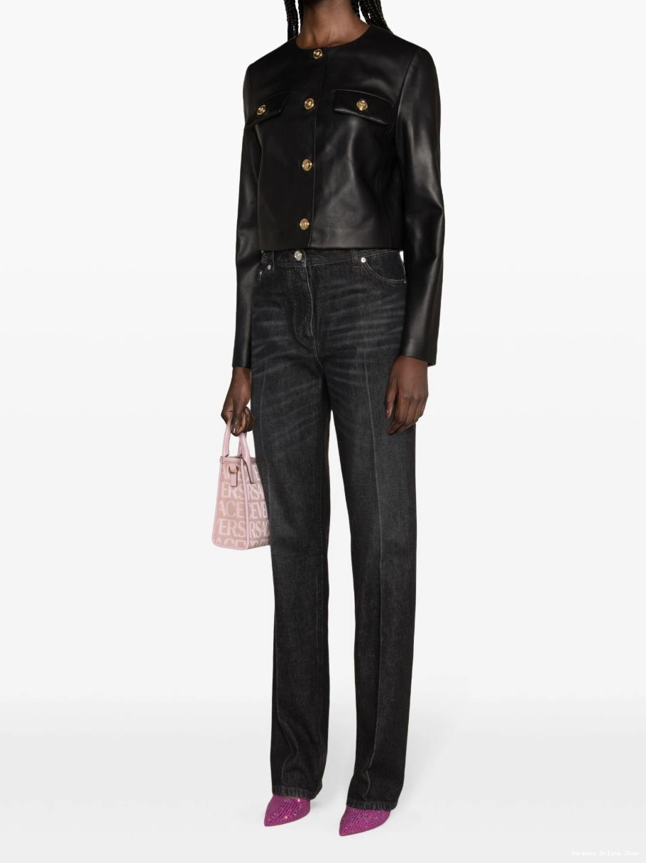Affordable leather Medusa Women jacket Versace 0612